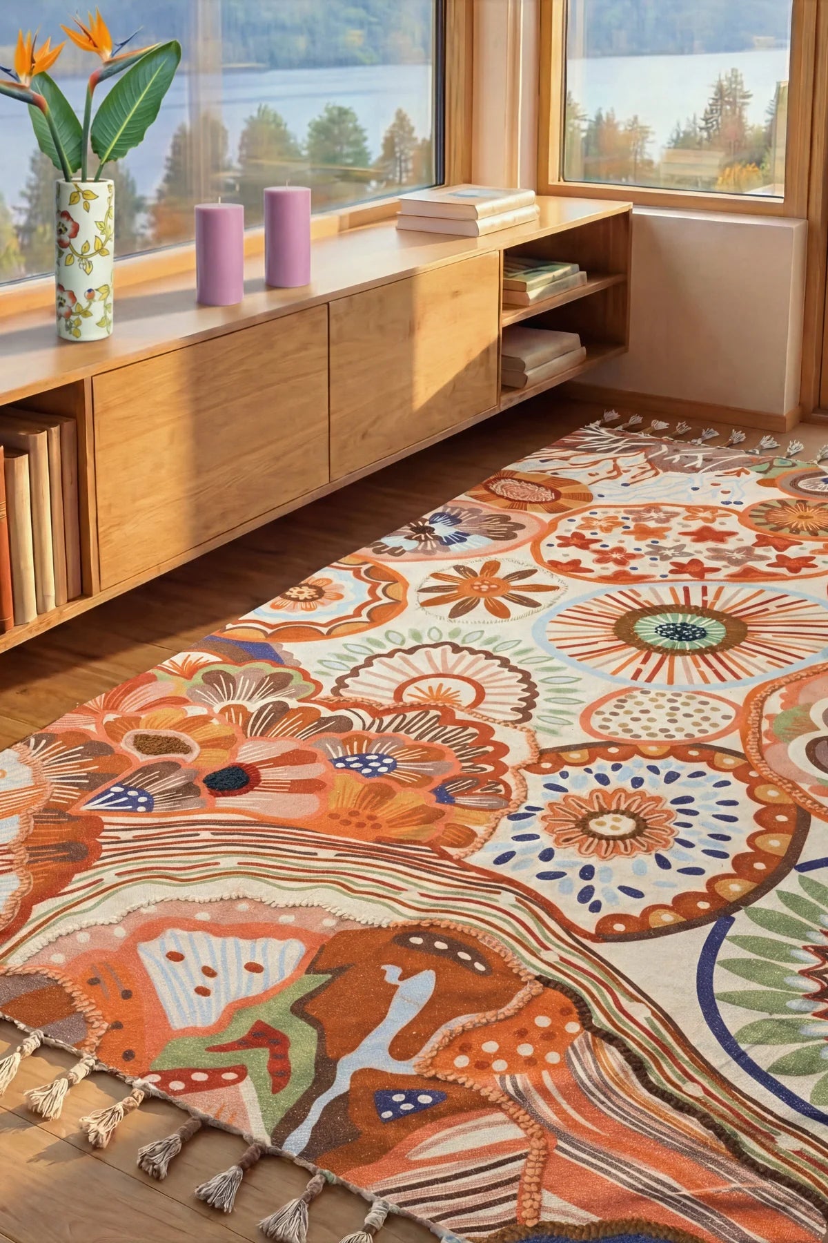 Teppich BOTANIC TWIST – Baumwolle, 250 x 150 cm