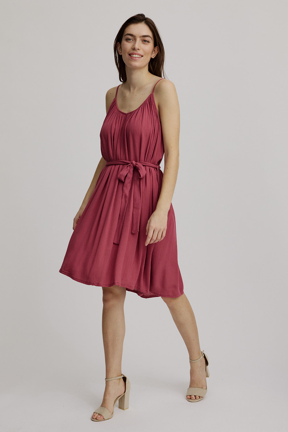 Spaghetti- Krinkel- Kleid