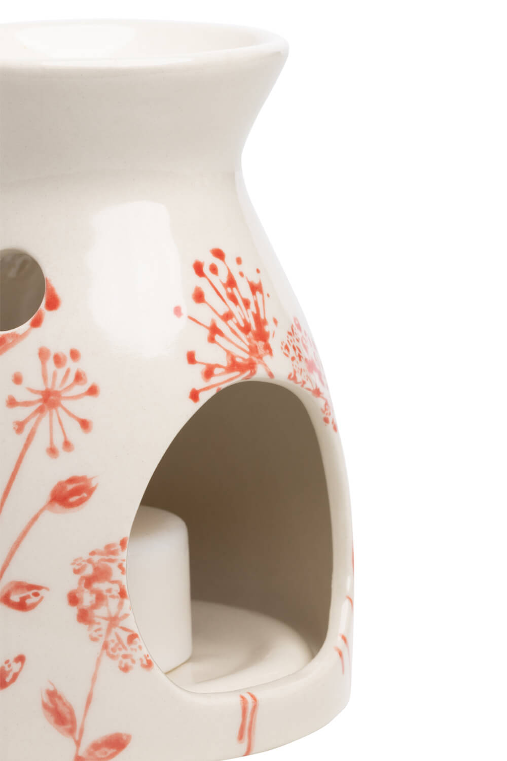 Aroma oil lamp FLORAL red