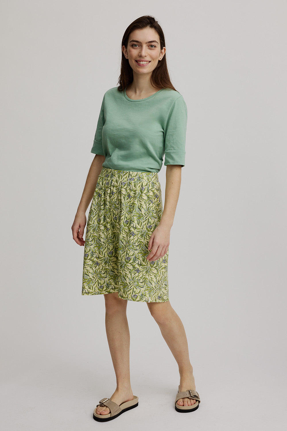 Jersey skirt with pockets