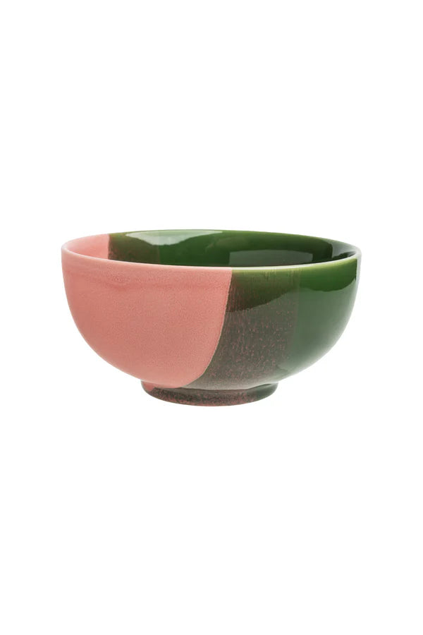Industrial Geschirrset für 1 - grün/rosa