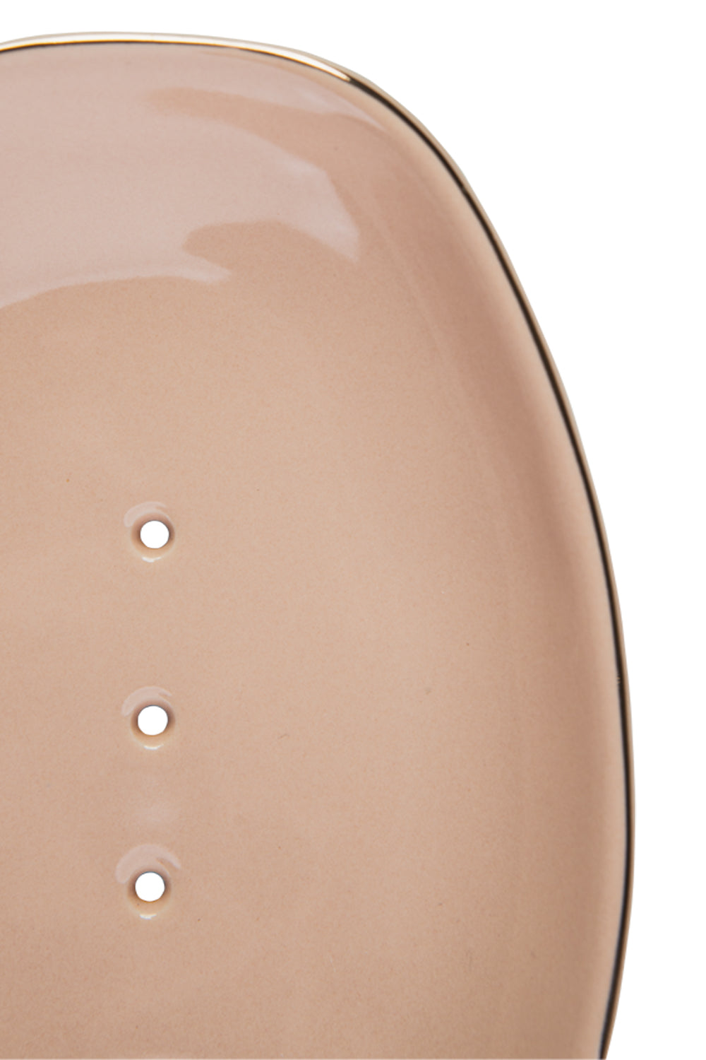 Seifenschale CLASSIC salmon mit Goldrand