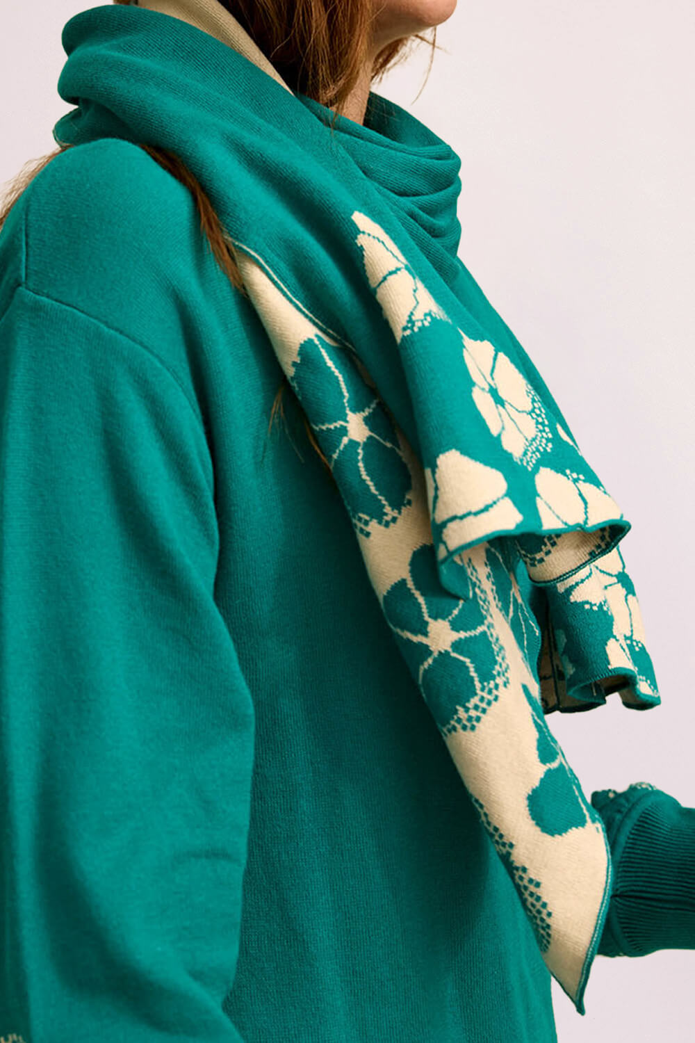 Soft knitted scarf