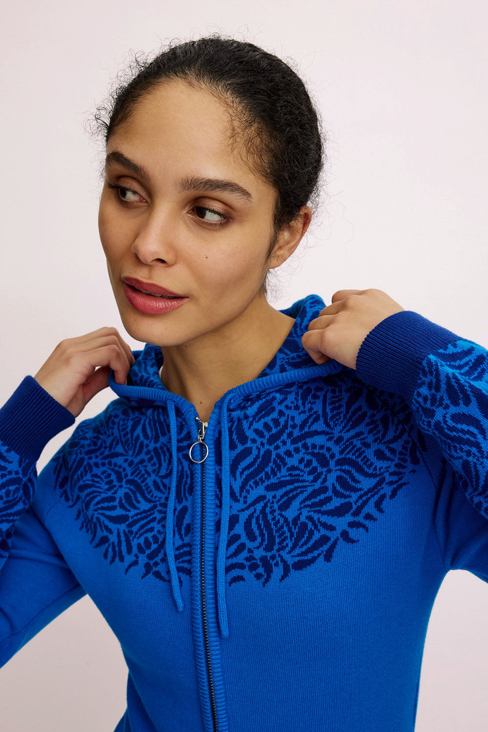 Jaquard-Strickjacke