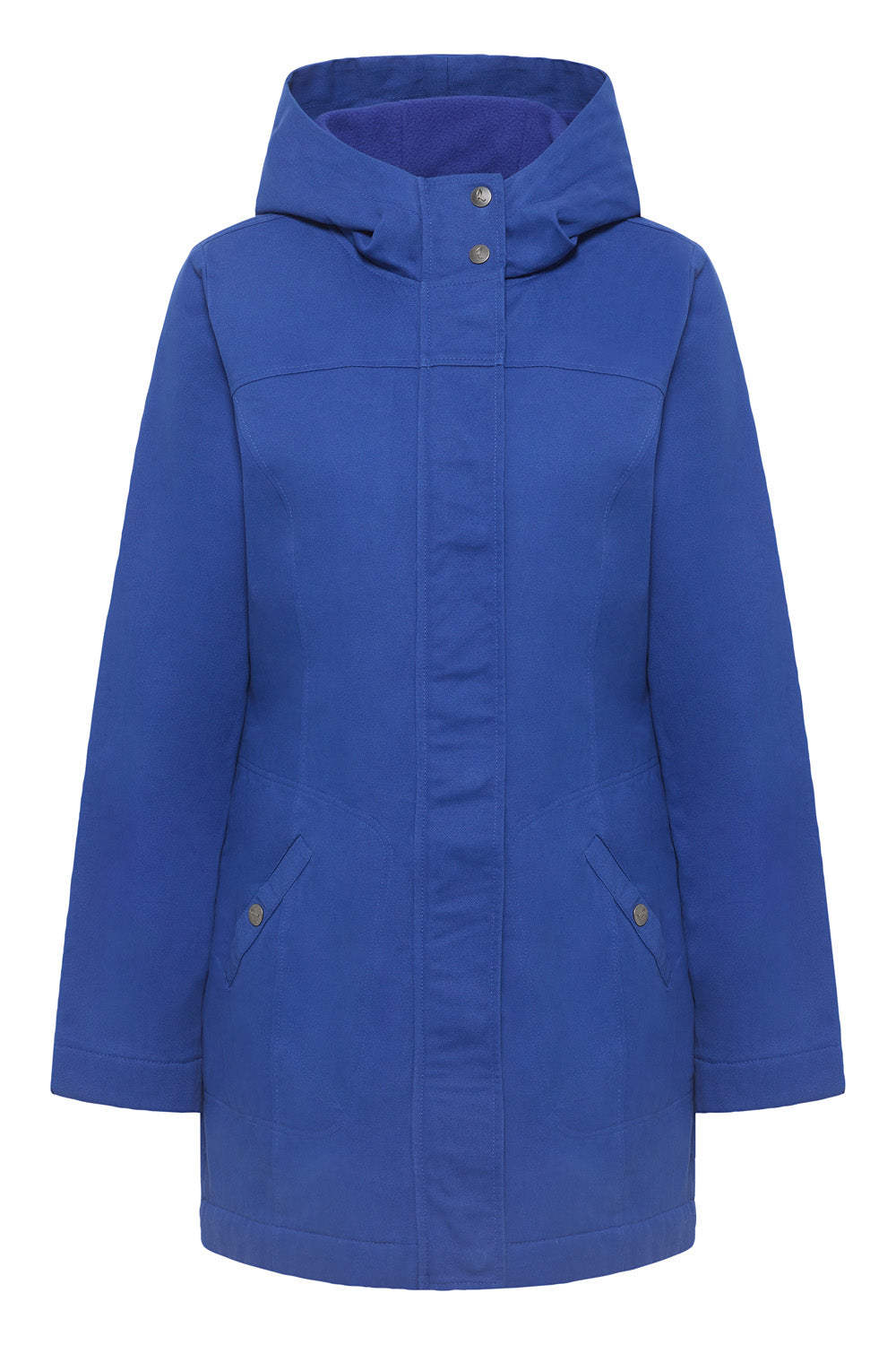 Fitted jacket made from organic cotton