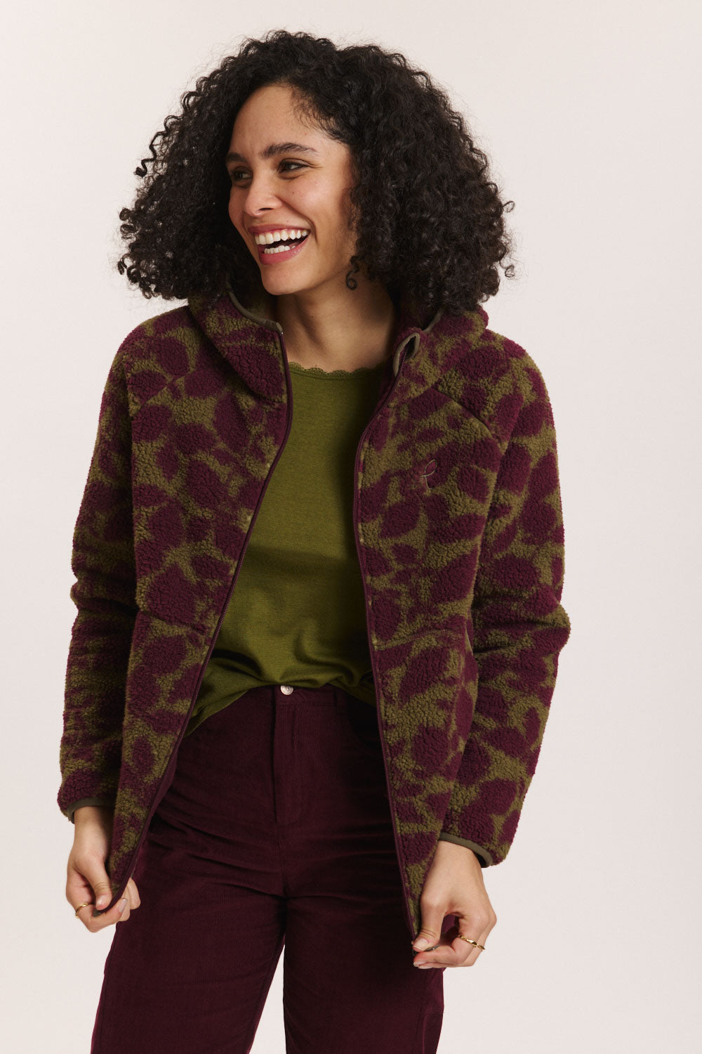 Image Teddy-Fleecejacke Alinaa mit recyceltem Polyester_4