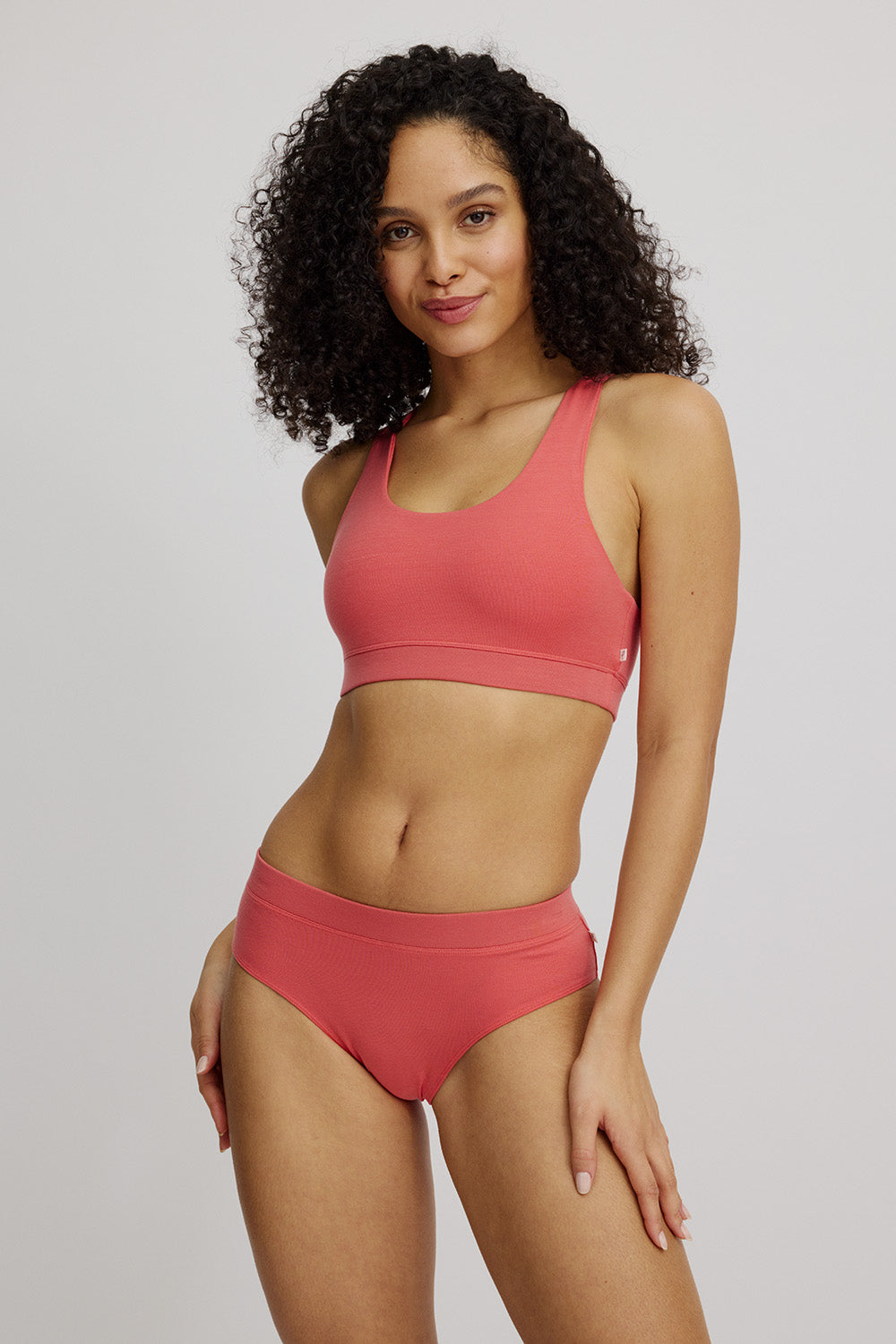 Racerback bustier made of Tencel™