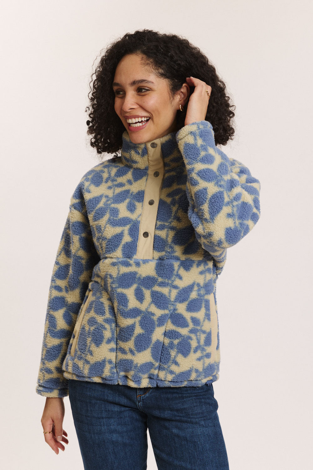 Image Fleece-Schlupfjacke Jorgaa mit recyceltem Polyester_1