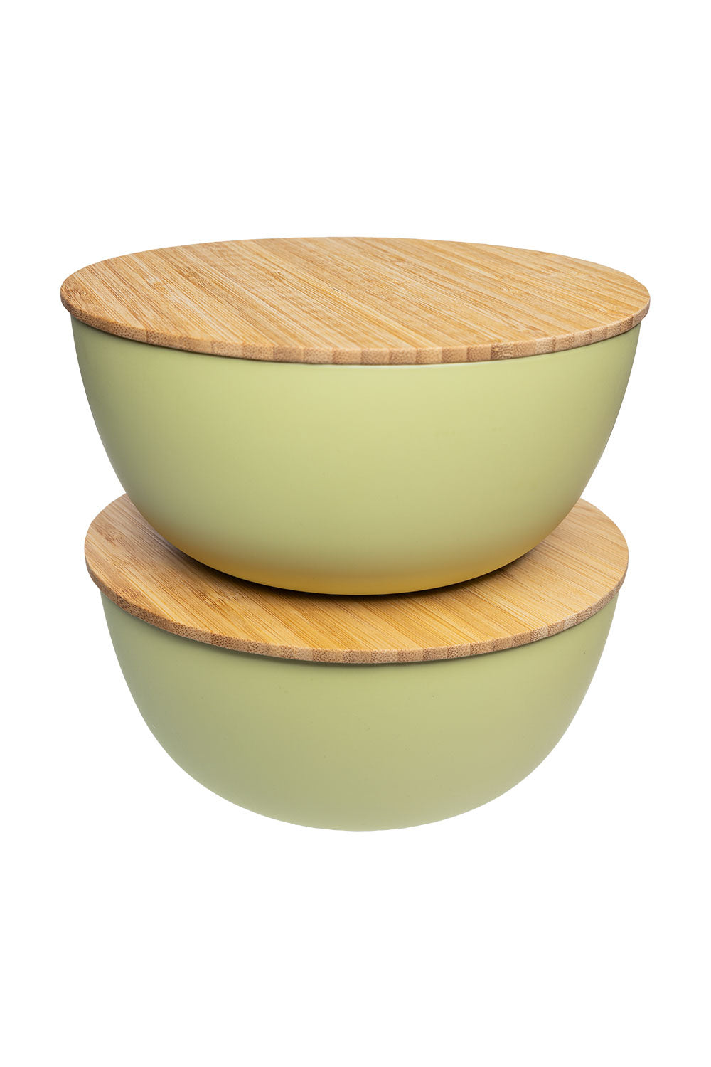 Bowl with bamboo lid PLAIN 18,5 cm lime