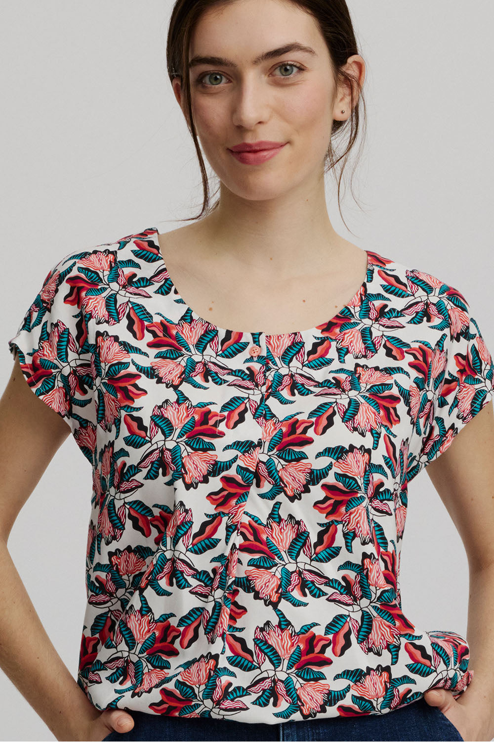 Airy blouse made from EcoVero™ viscose