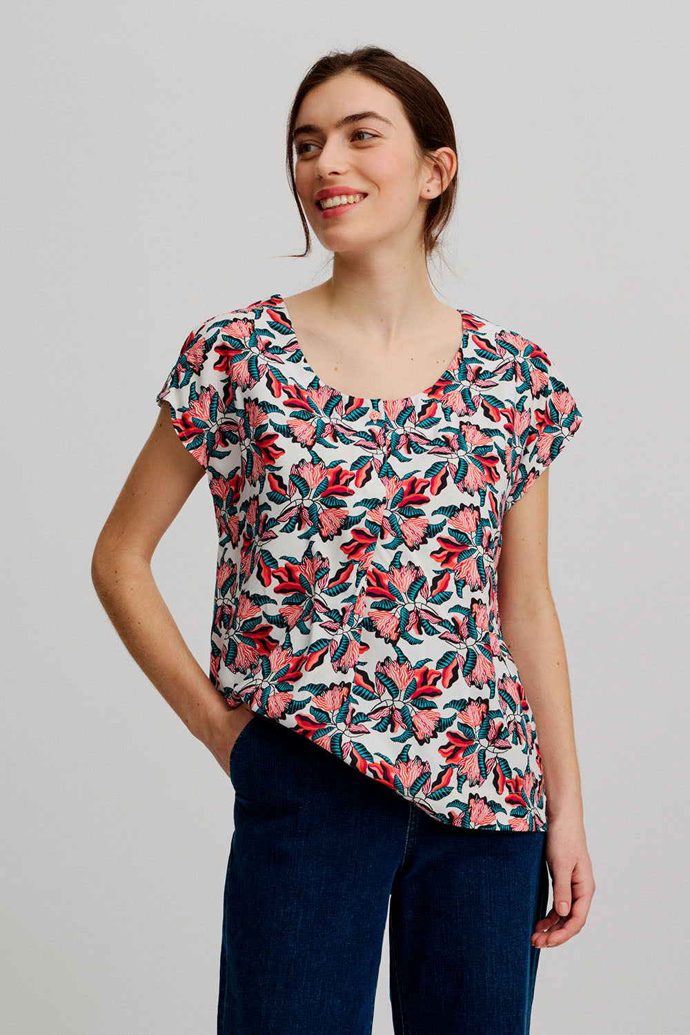 Airy blouse made from EcoVero™ viscose