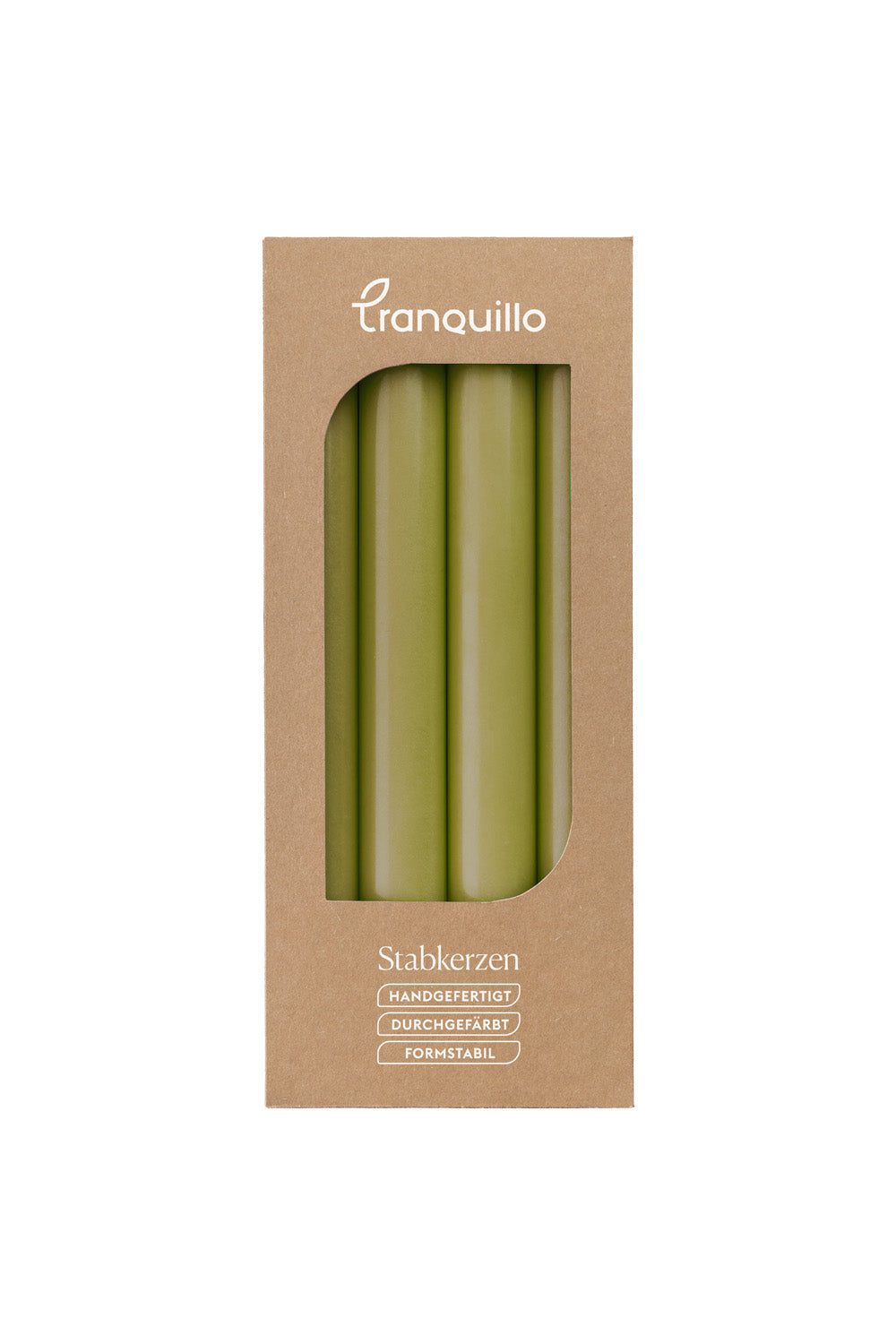 Taper Candles GLUMI green Set of 4