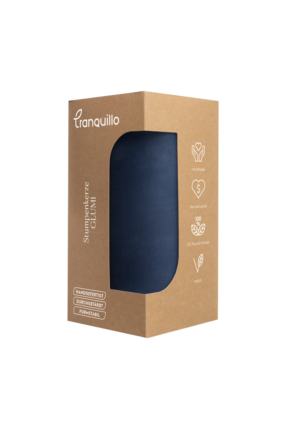 Pillar Candle GLUMI dark blue