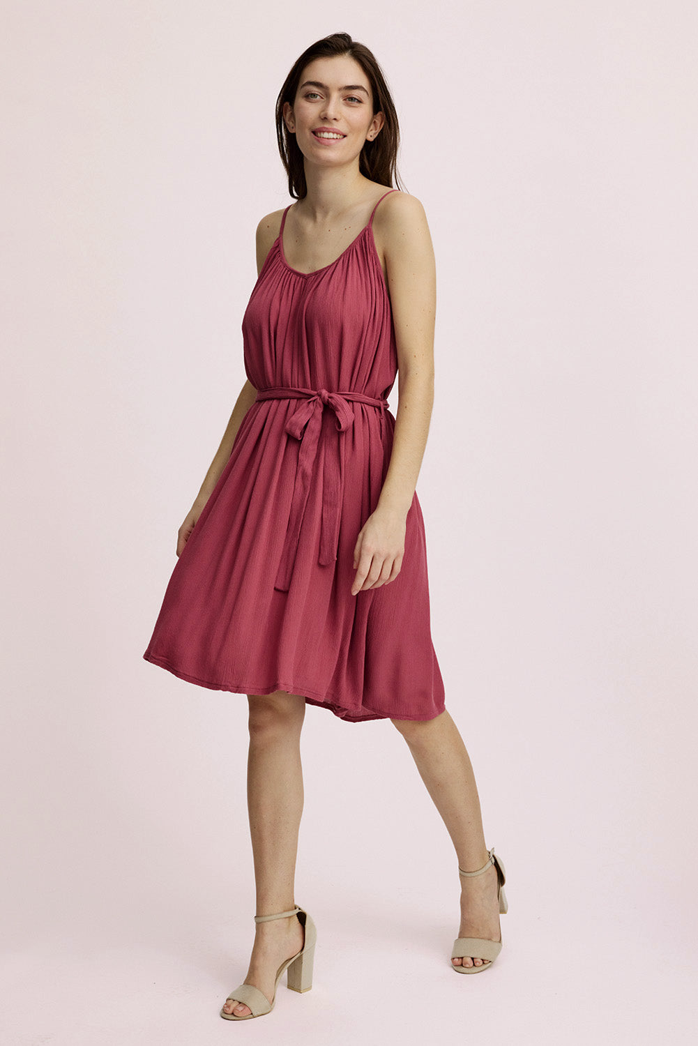 Spaghetti- Krinkel- Kleid