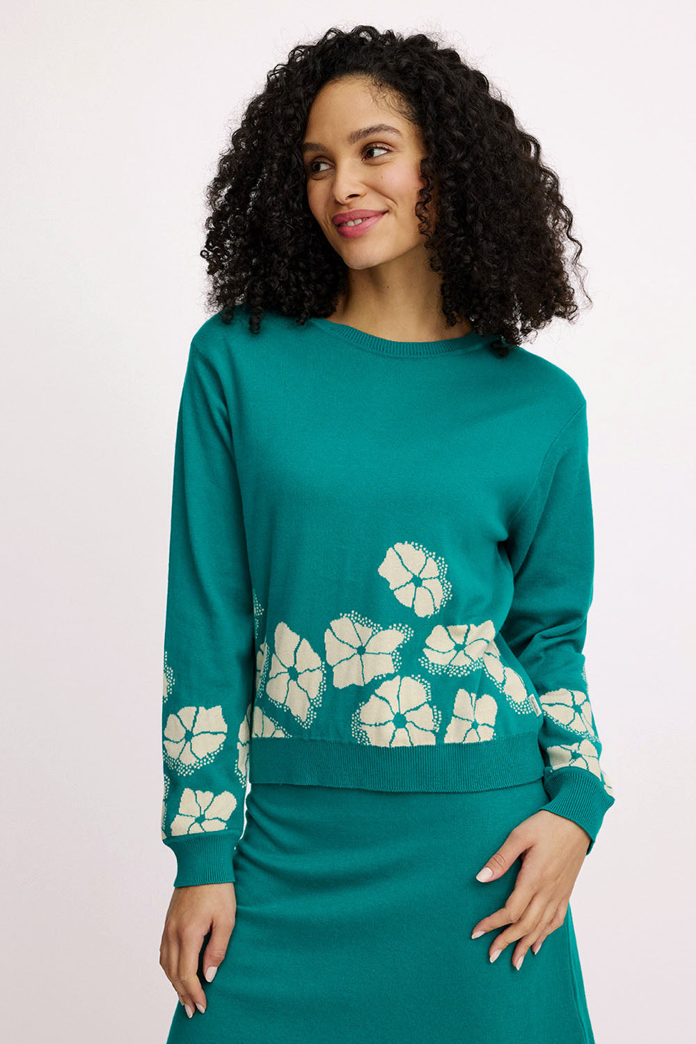 Loose jacquard jumper