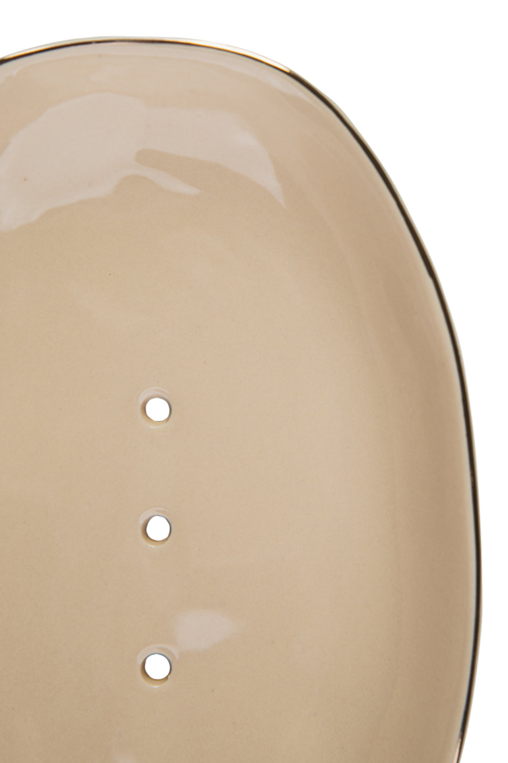 Seifenschale CLASSIC beige mit Goldrand