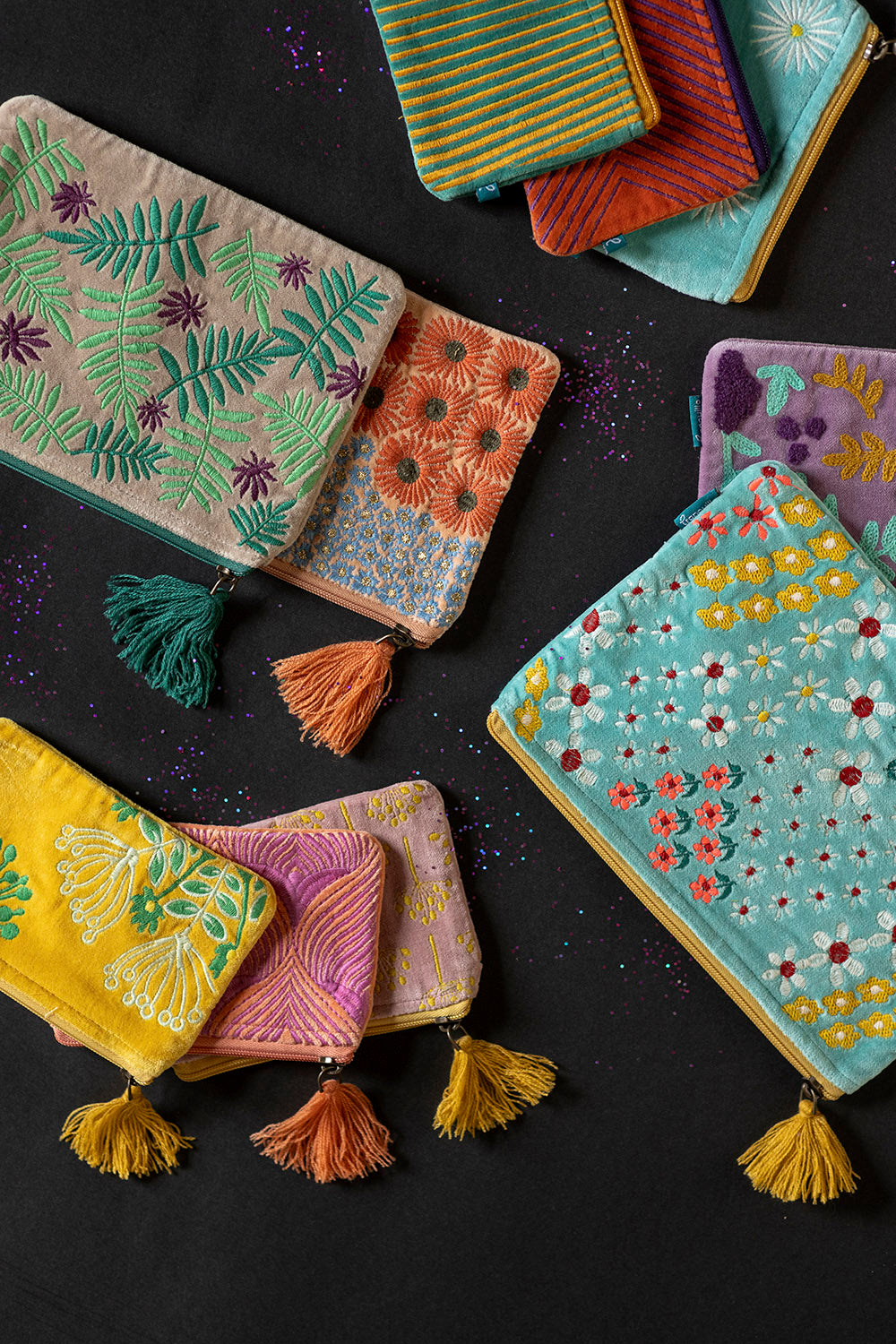 Velvet bag Leaves
