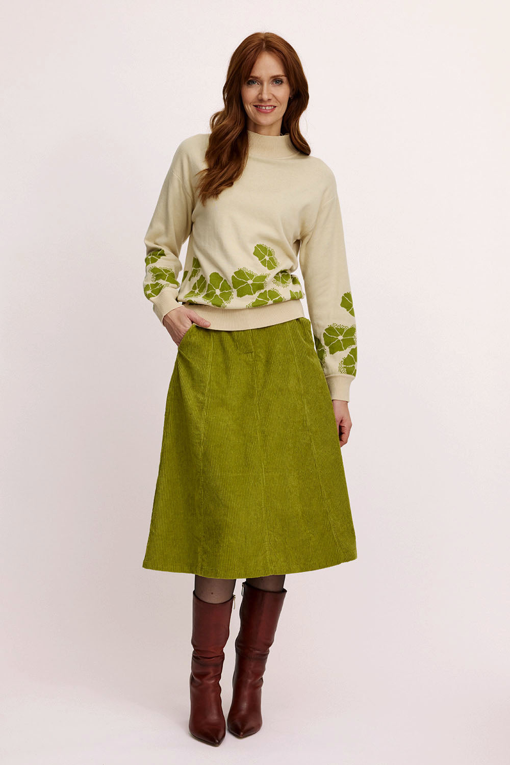 Corduroy skirt made from organic cotton