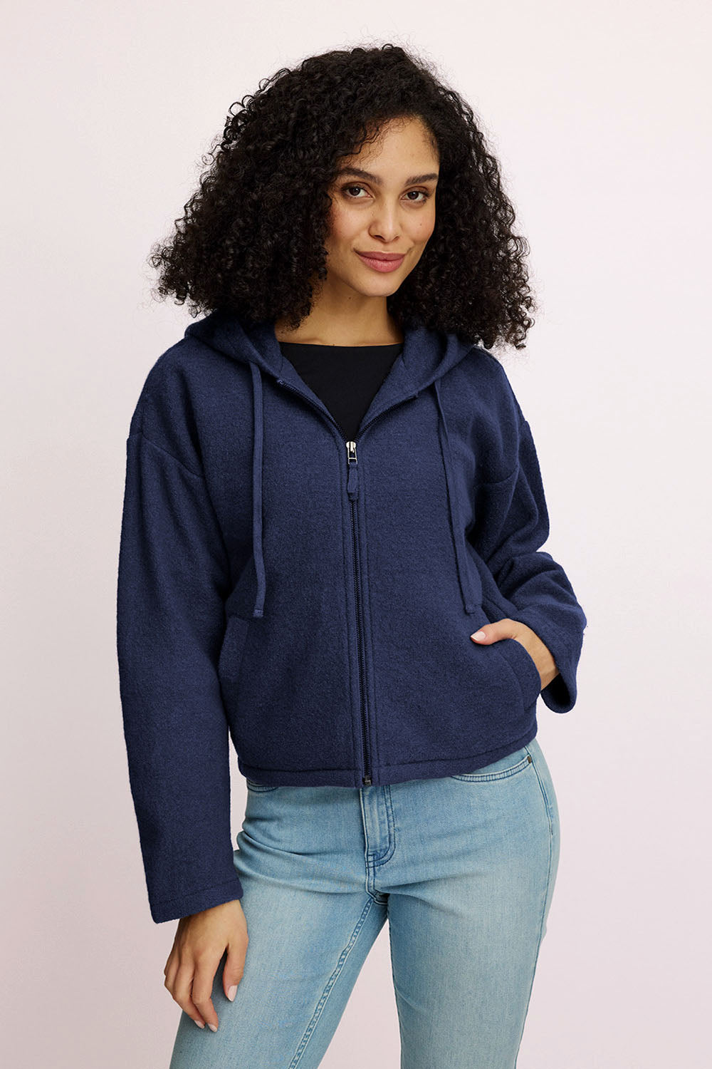 Cosy jacket made from milled wool