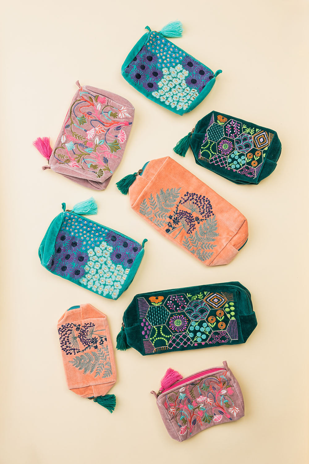 Kosmetiktasche VELVET BLOOM ART