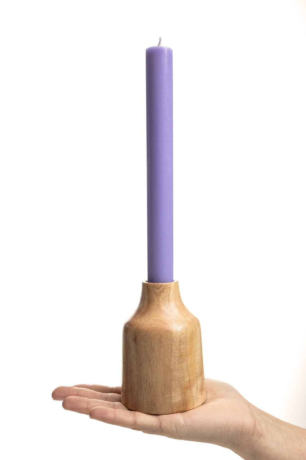 Kerzenhalter NEEMWOOD Braun, 9,5 cm