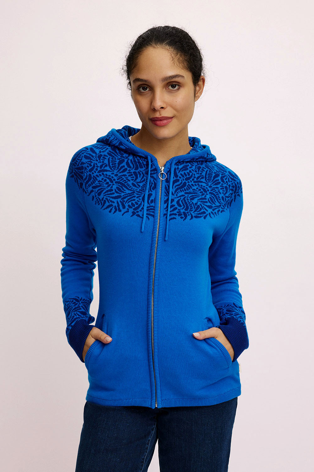Jaquard-Strickjacke