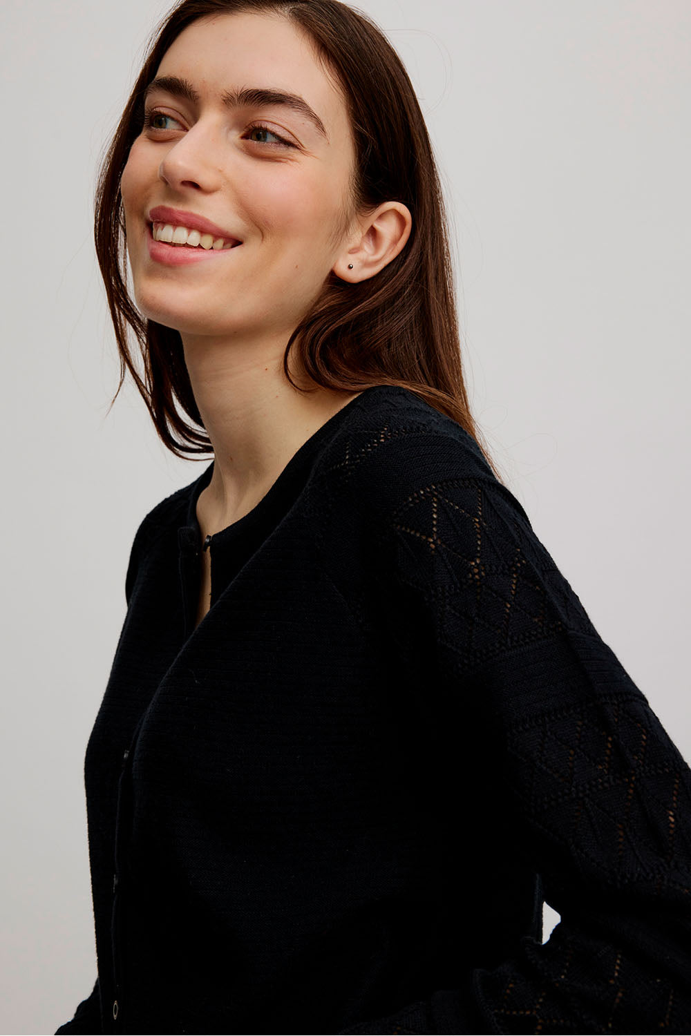 Ajour knitted cardigan