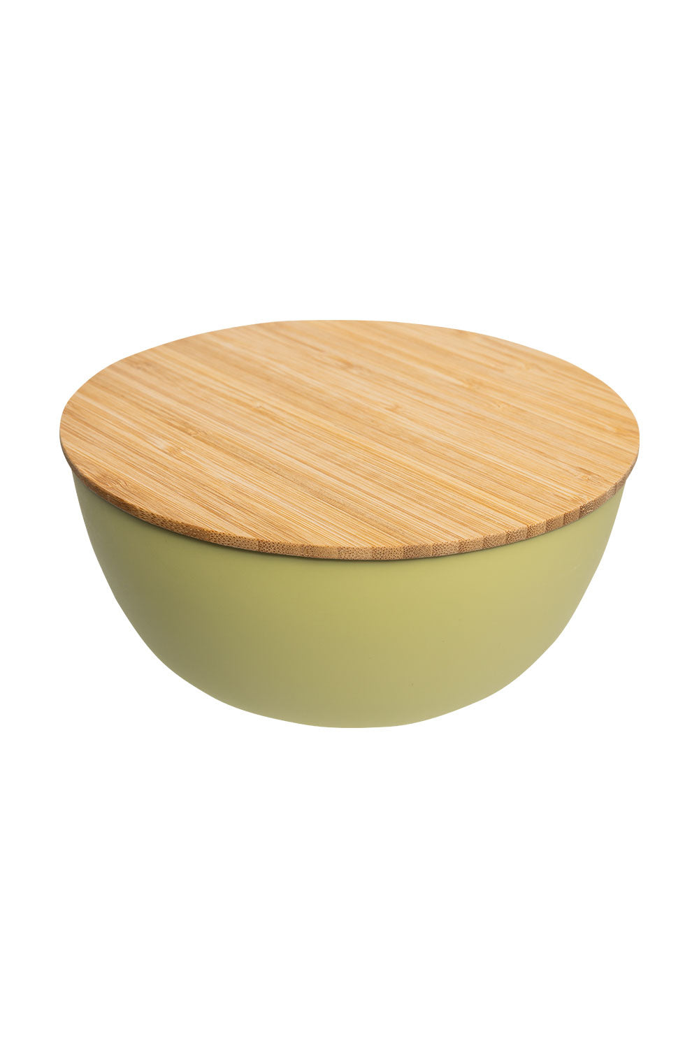 Bowl with bamboo lid PLAIN 18,5 cm lime