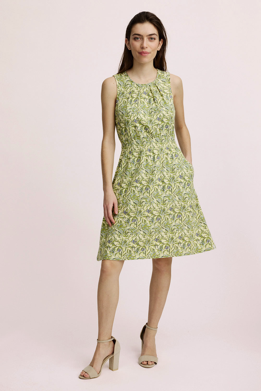 Waisted jersey dress