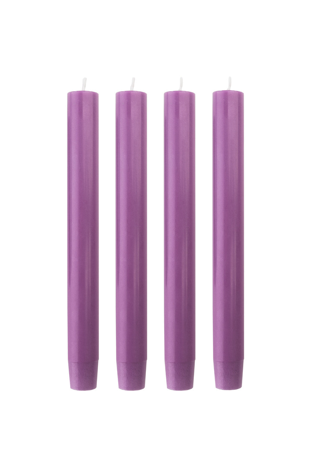 Taper Candles GLUMI violet Set of 4