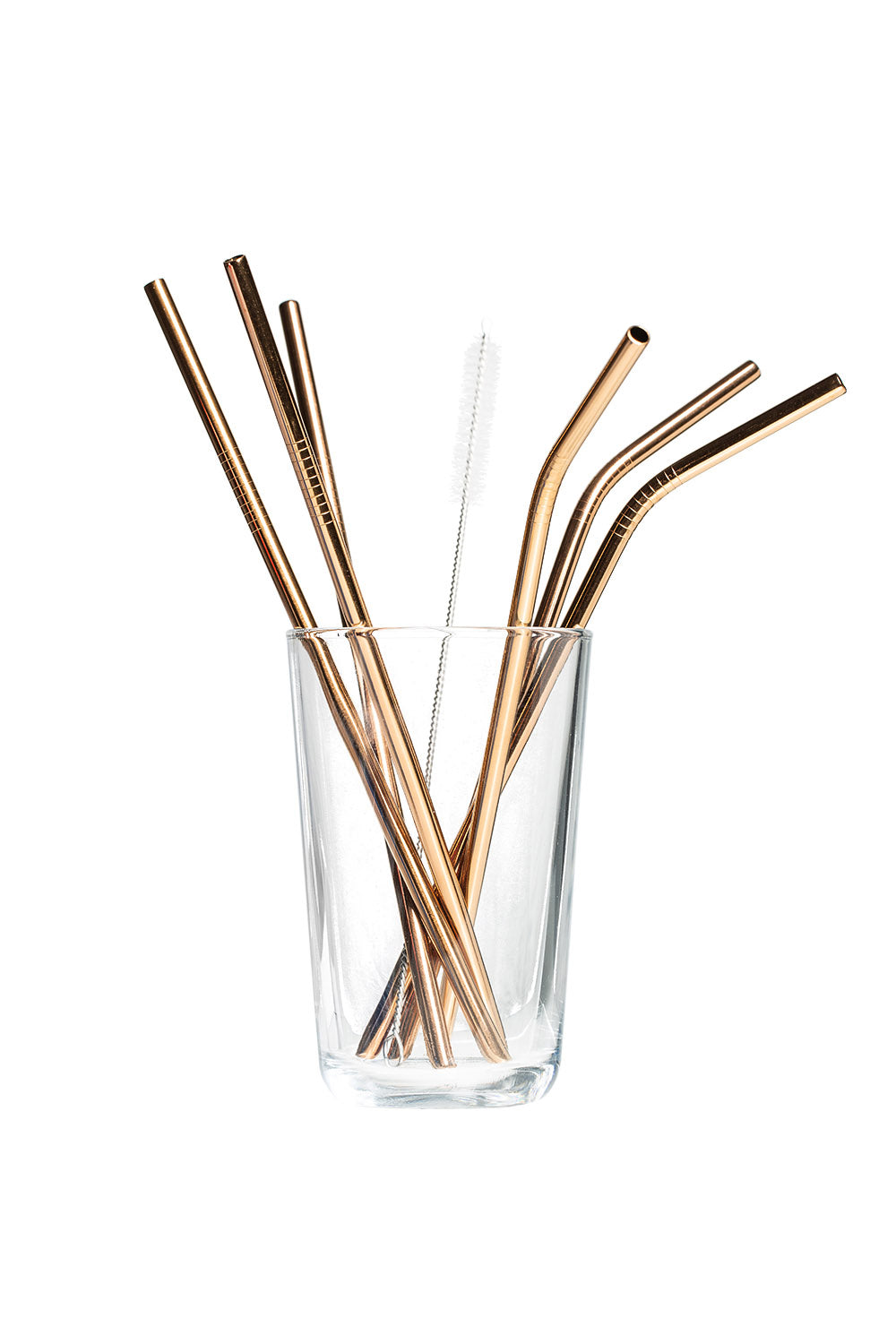 Strohhalm 6er Set Metall rosegold kaufen