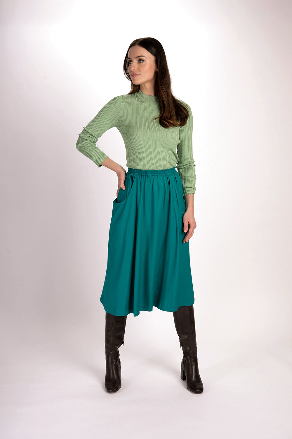 Midi skirt in EcoVero™ viscose