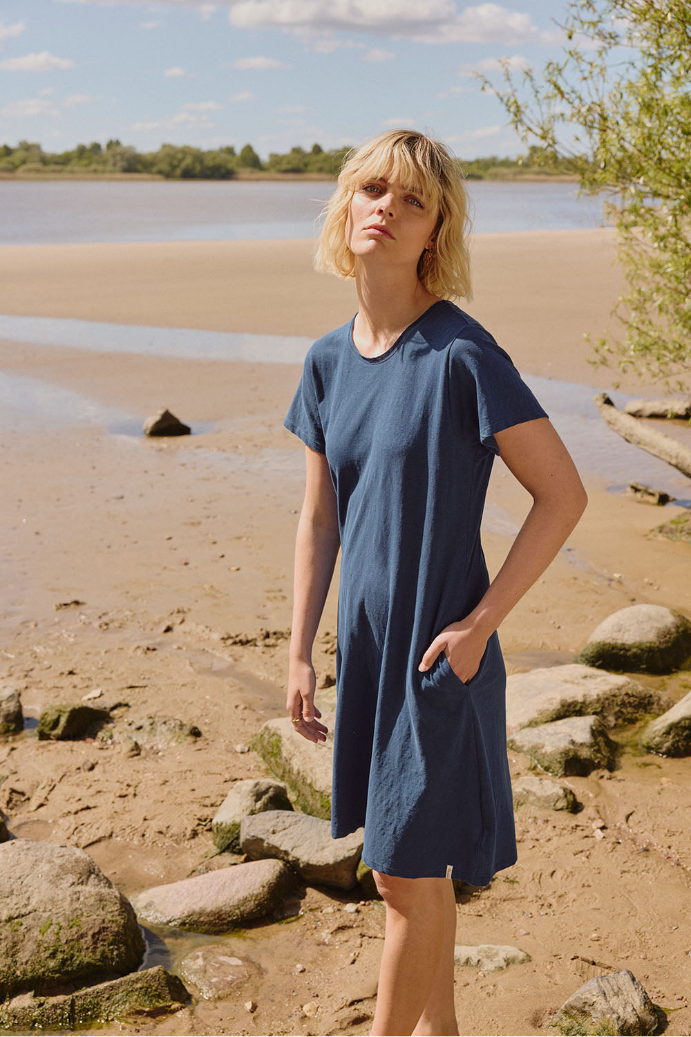 Jerseykleid Inoaa aus Leinen