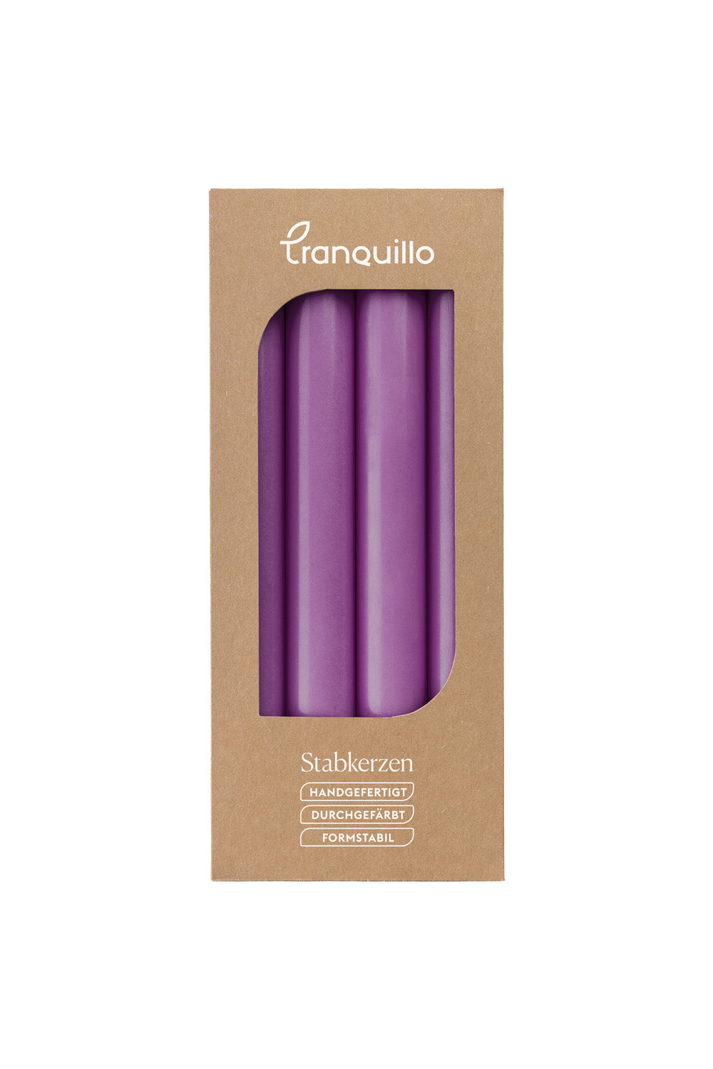Taper Candles GLUMI violet Set of 4
