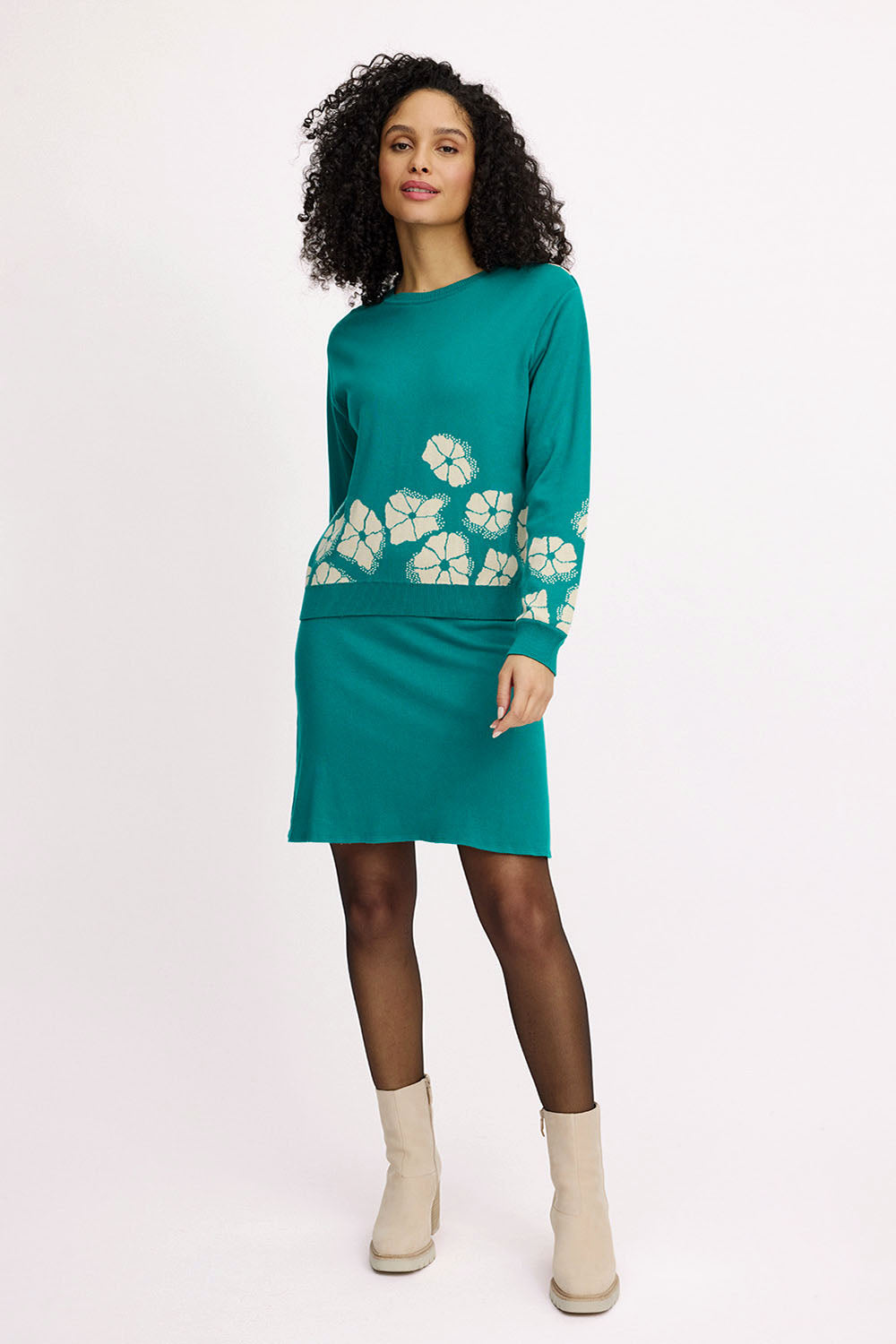 Loose jacquard jumper