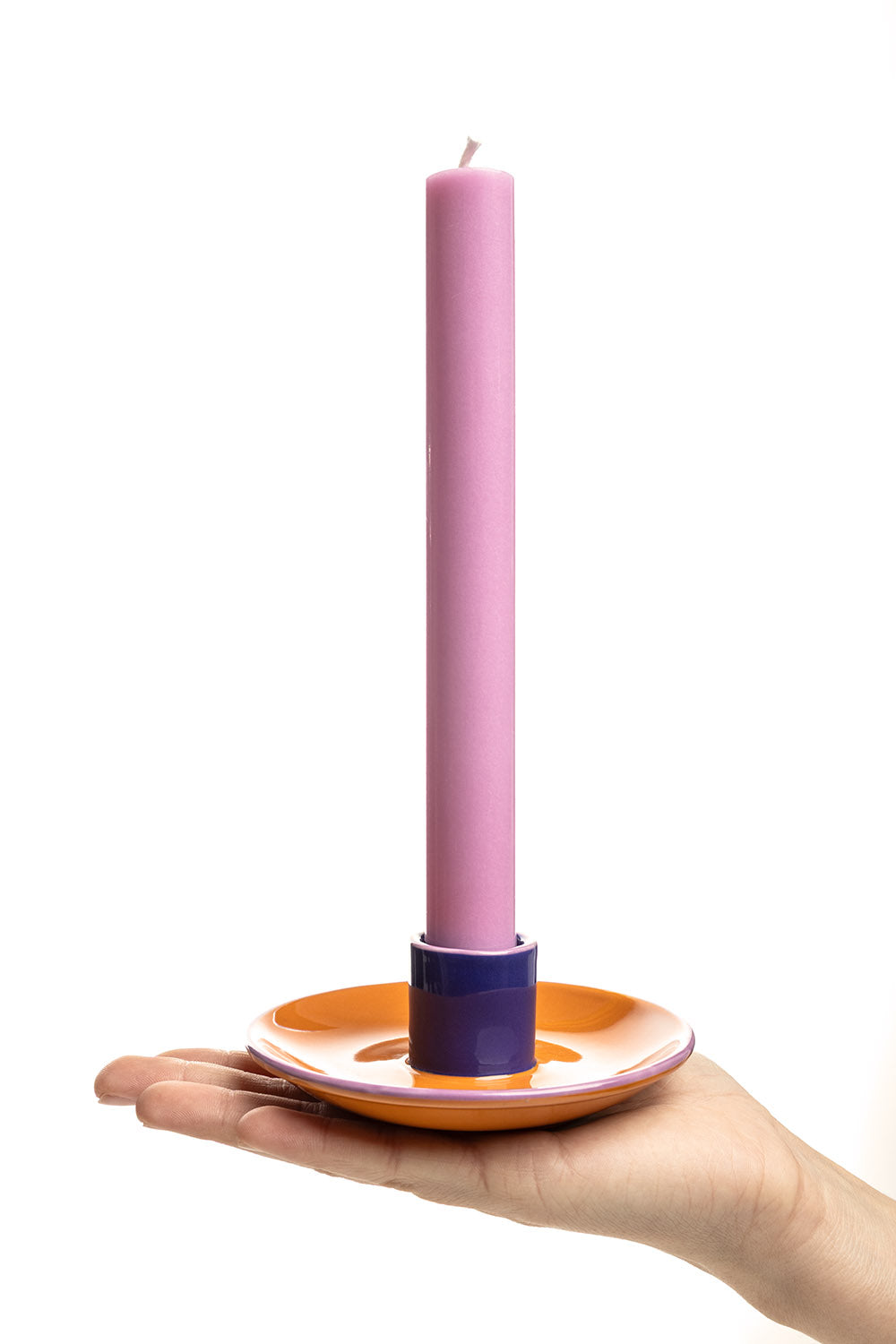 Kerzenhalter COLOURI Orange – Steinzeug