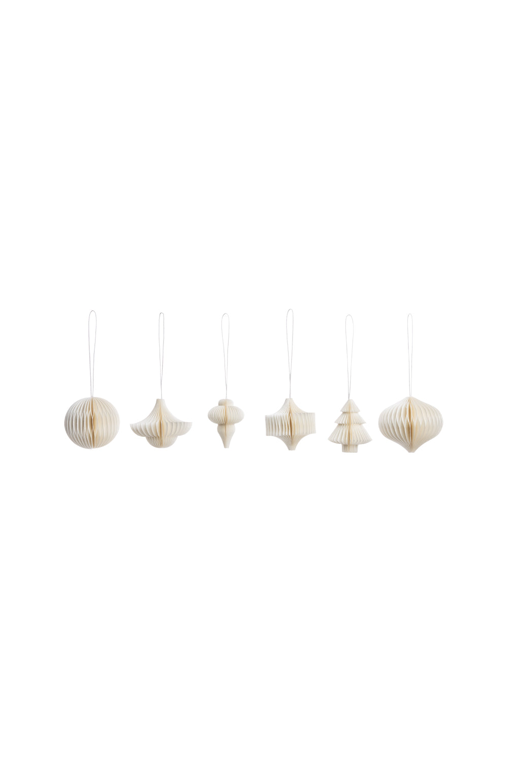 Paper Pendants WHITE PAPERA Set of 6