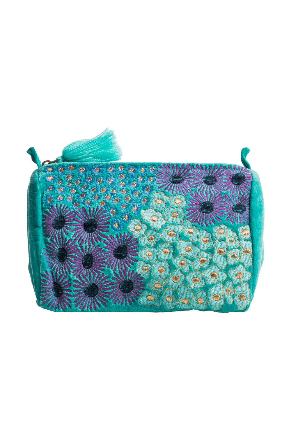 Kosmetiktasche VELVET BLOSSOMS (GOTS) - groß