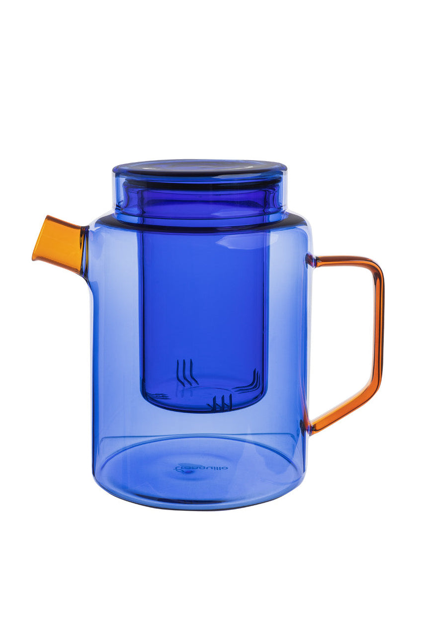 Teekanne RAIINBOW Blau – Borosilikatglas