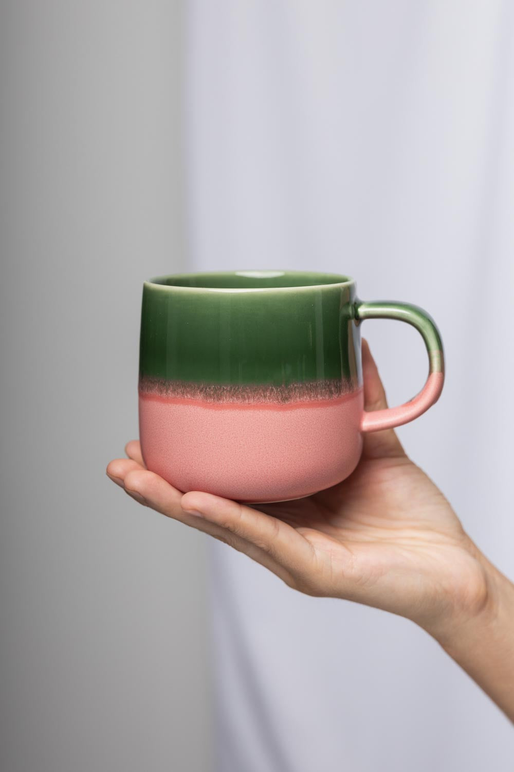 Tasse INDUSTRIAL 390 ml, grün-rosa