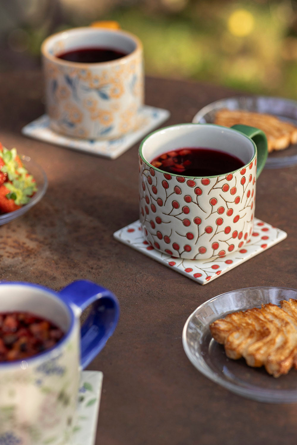 Tasse VINTAGE GARDEN red