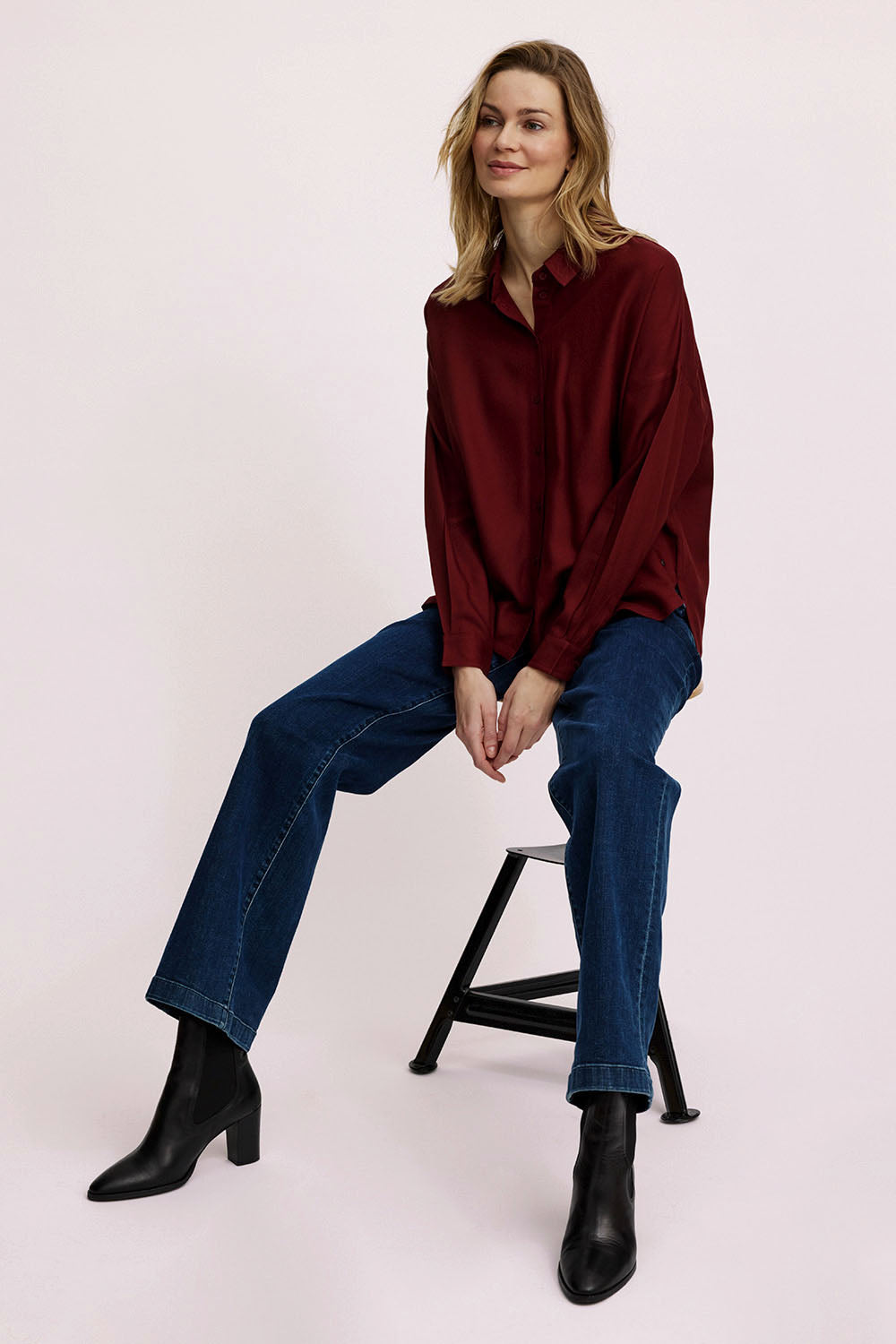 Oversized blouse in EcoVero™ viscose