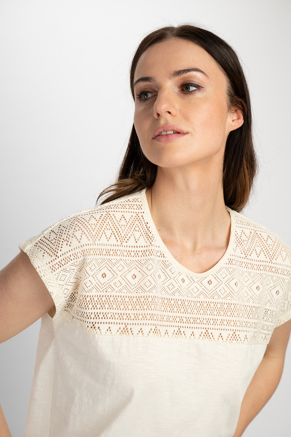 Shirt mit Spitzendetails