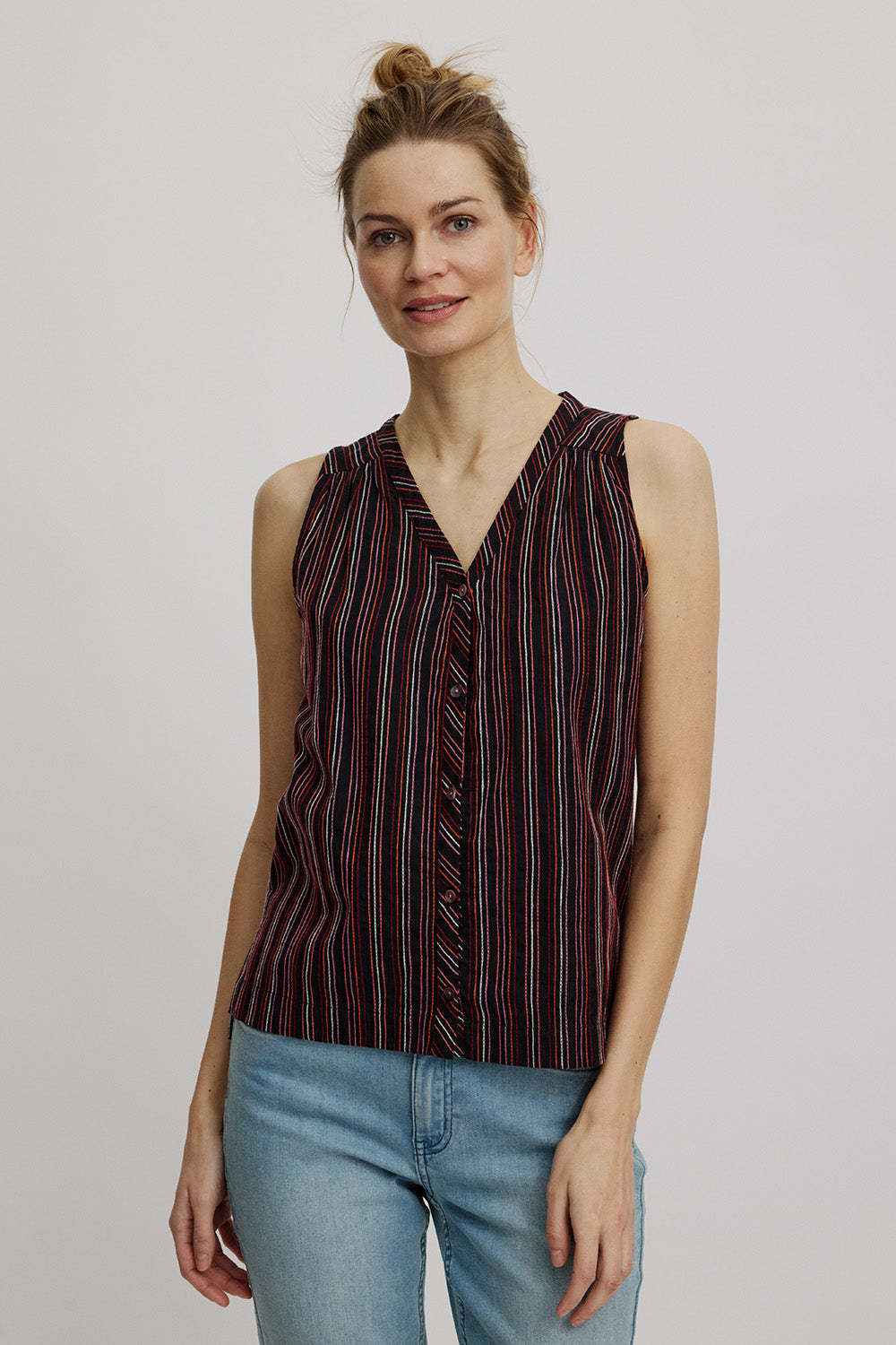 Bluse in Leinenoptik