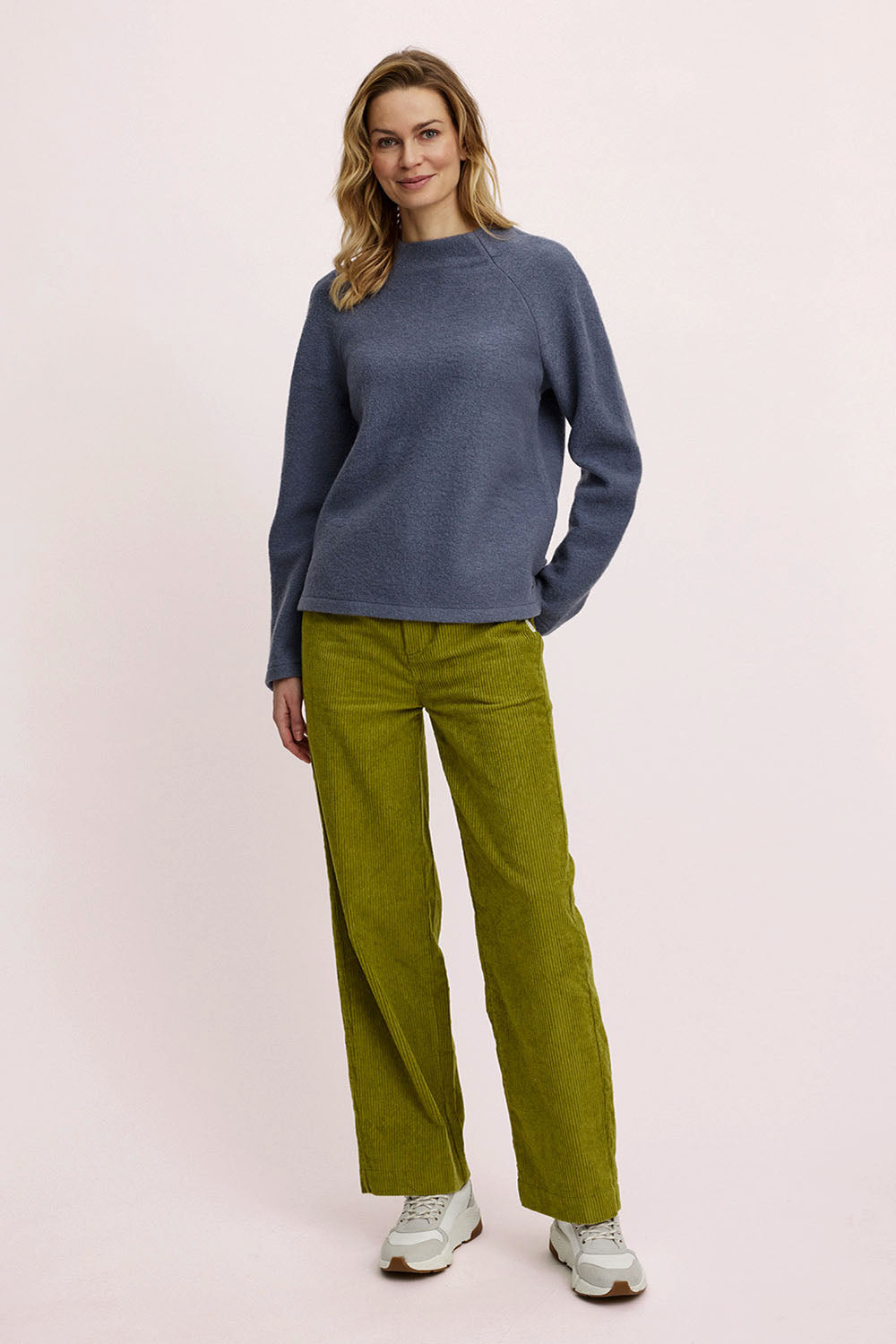 Kurzer Pullover aus reinem Wollfleece