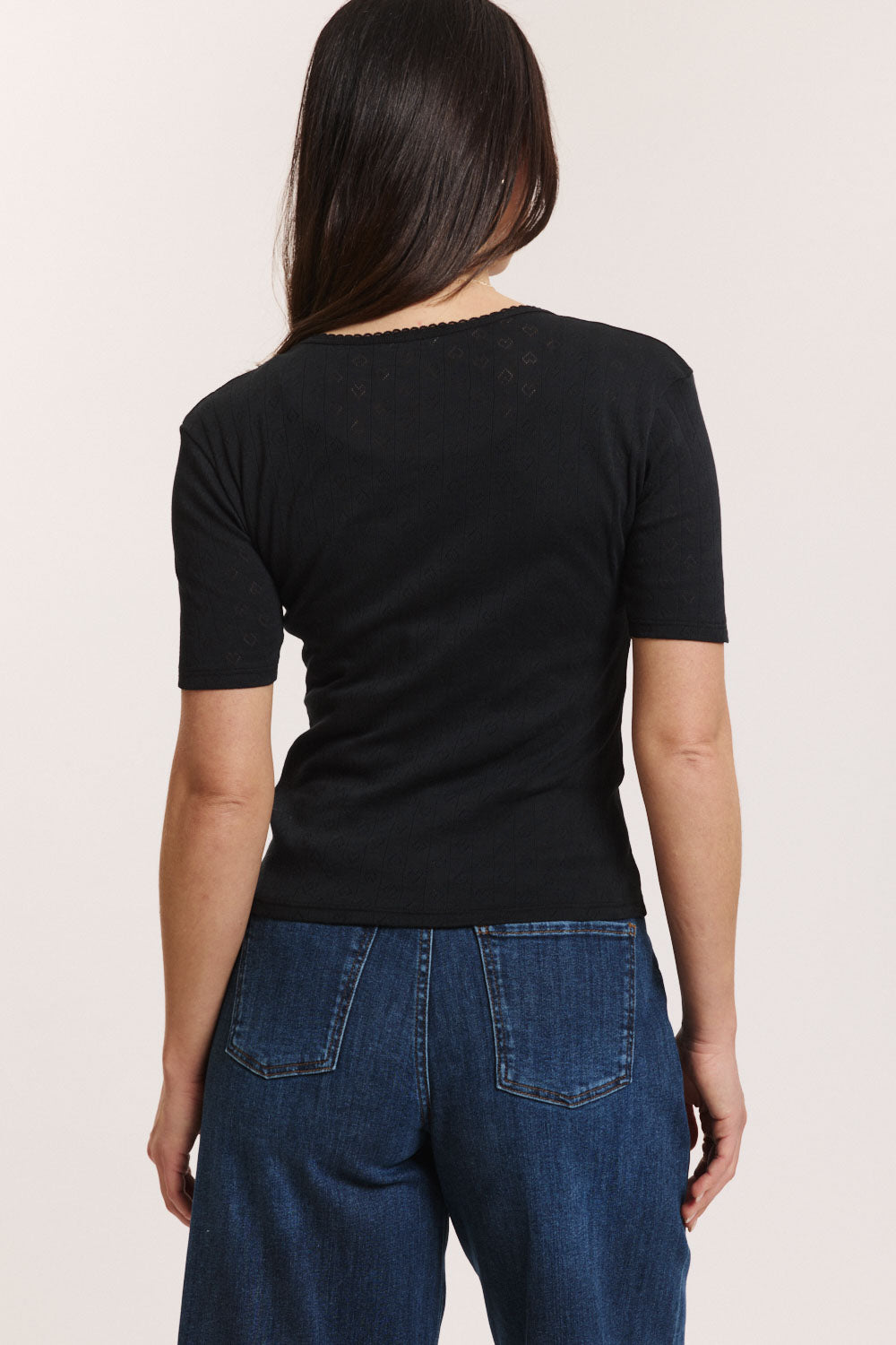 Ajour-Shirt Camilaa aus GOTS-Bio-Baumwolle
