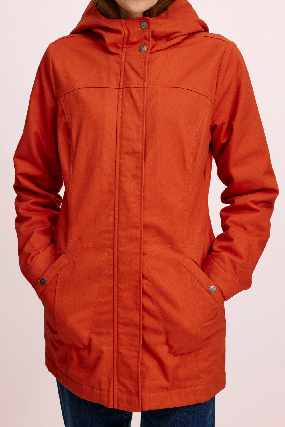 Fitted jacket made from organic cotton