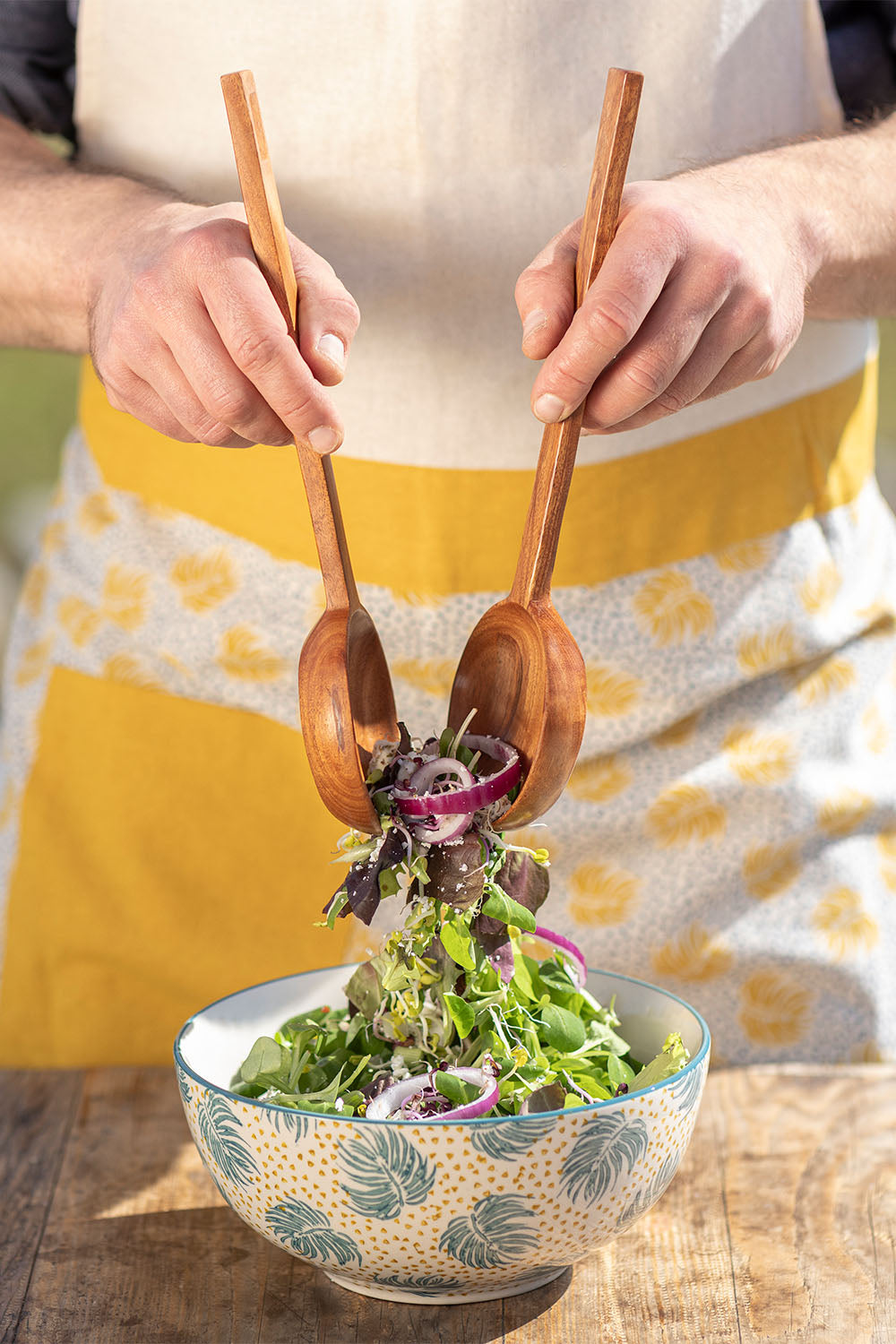 Salad servers NATURAL NEEM