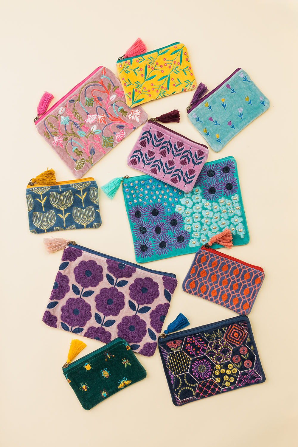 Kosmetiktasche VELVET BLOOM ART