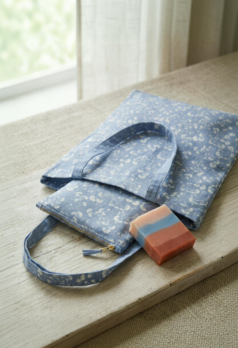 Set BLOSSOM CHARM | Kosmetiktasche, Stoffbeutel & Seife